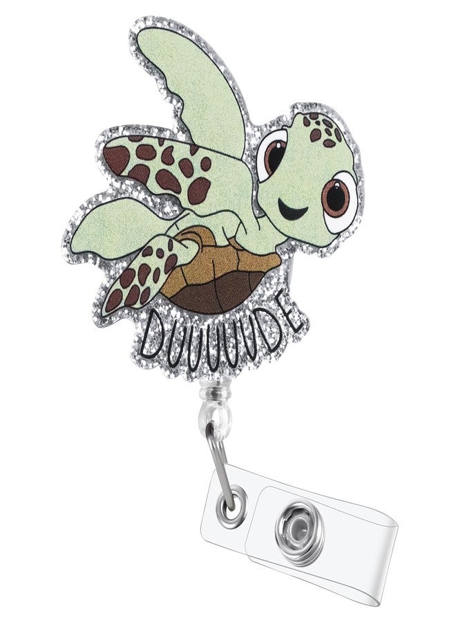 ITOKEY Nurse Badge Reel, Cute Turtle Badge Holders with Alligator Clip, Lanyards Retractable ID Card Holder, Funny Animals Name Tag Clips, Pediatric Nursing Accessories for Work Office Doctor Student Teacher - Image 1