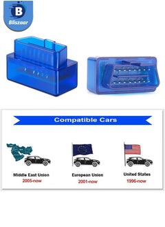 Bliszaar Mini Bluetooth ELM327 OBD2 Car Failure Detector V2.1 Automobile OBD OBDII Code Reader Check Engine Light Diagnostic Scan Tool Suitable for Android Windows Devices Support Torque Pro OBD Fusion  - Image 5