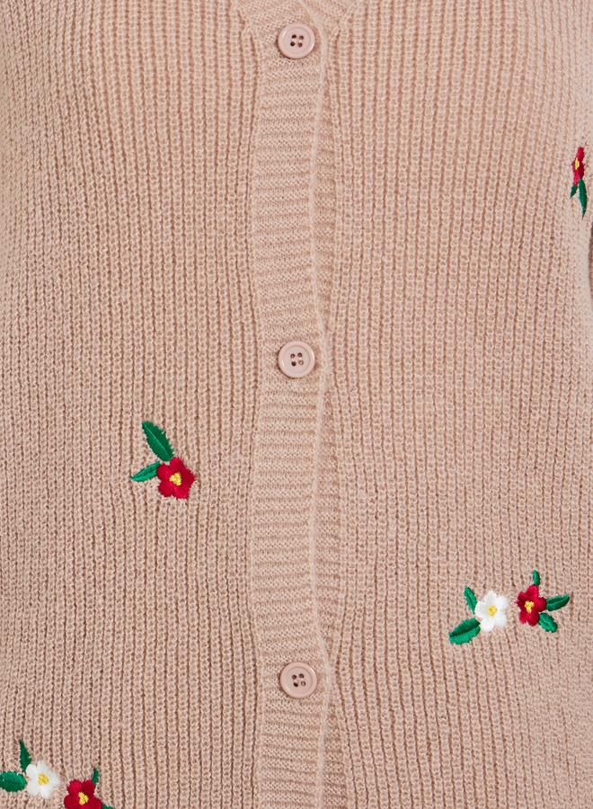 ستايلي كارديجان بقصة عادية وتفاصيل مُطرّزة - Image 4