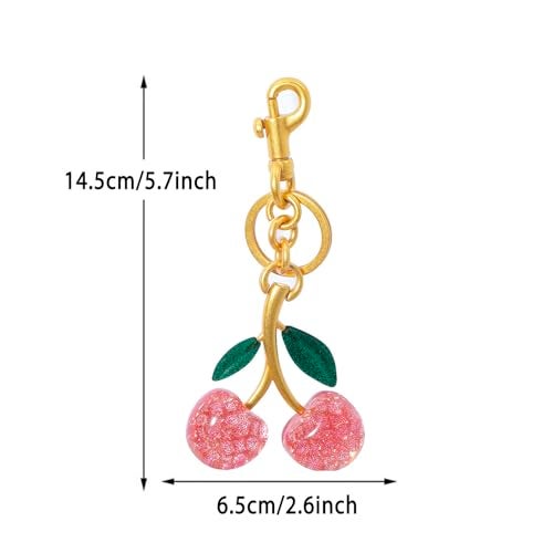 FASTFAIRY Keychain Cherry Bag Charms Purse: Key Chains Women Cute - Car keyrings leather handbags - Fashion enthusiasts - Image 3