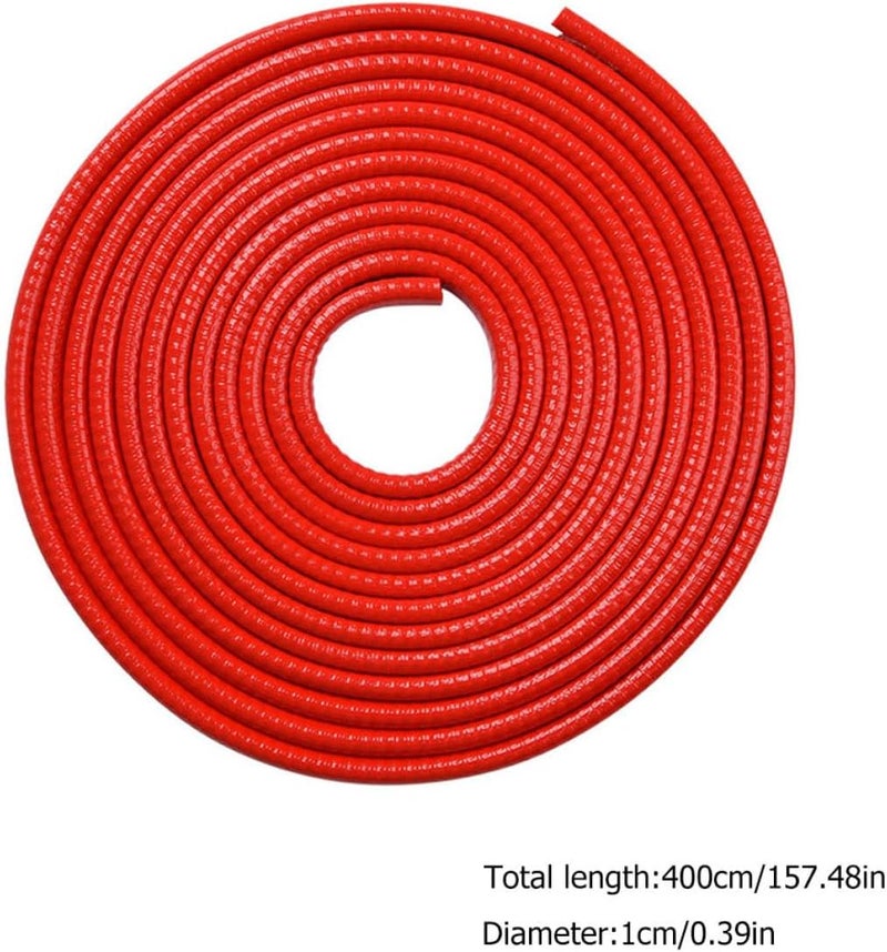 Car Door Seal Strip Weatherstrip 4m Red Anti-Collision Scratch-Resistant Tape Universal Automotive Door Protection Lining for Vehicle Exterior Trim - Image 2