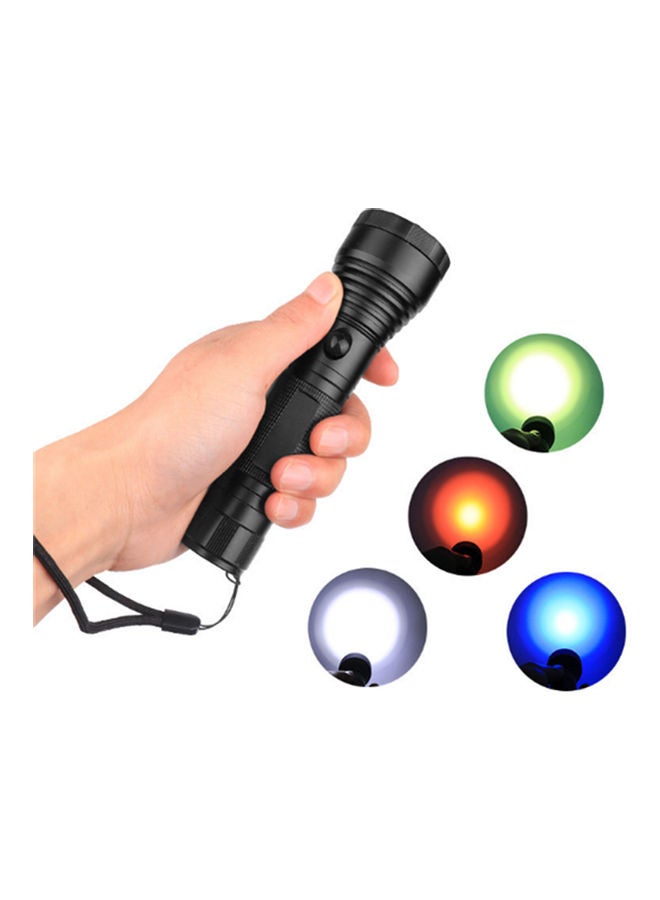 Multifunctional Outdoor Warning Flashlight Black 15.3x2.8x4.2cm - Image 3