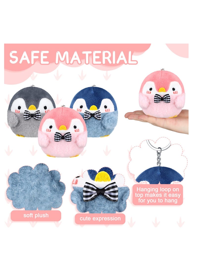 9 PCS Penguin Stuffed Plush Toys with Keychain, Hanging Penguin Toys Penguin Party Decorations, Suitable for Girl Boy Penguin Pendant Party Favor Gift (4.3 Inch） - Image 3
