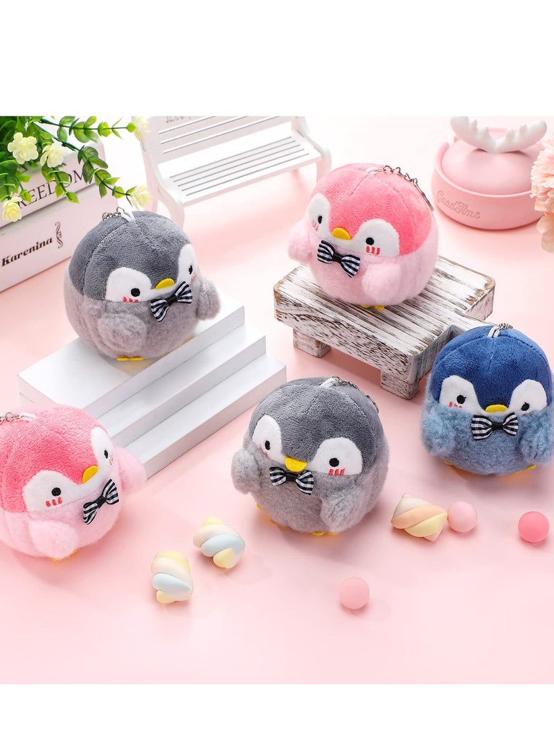 9 PCS Penguin Stuffed Plush Toys with Keychain, Hanging Penguin Toys Penguin Party Decorations, Suitable for Girl Boy Penguin Pendant Party Favor Gift (4.3 Inch） - Image 4