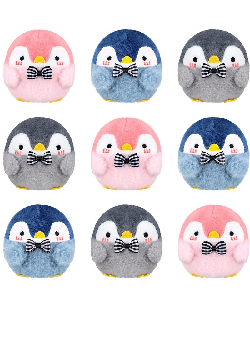 9 PCS Penguin Stuffed Plush Toys with Keychain, Hanging Penguin Toys Penguin Party Decorations, Suitable for Girl Boy Penguin Pendant Party Favor Gift (4.3 Inch） - Image 1