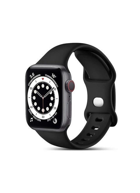 Strap Silicone Band For Apple Watch 49mm / 45mm / 44mm / 42mm Series 1/2/3/4/5/6/7/8/SE Replacement Strap Wristband Bracelet Compatible with 49 mm / 45 mm/ 44 mm / 42 mm