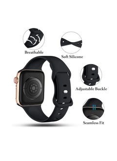 Generic Strap Silicone Band For Apple Watch 49mm / 45mm / 44mm / 42mm Series 1/2/3/4/5/6/7/8/SE Replacement Strap Wristband Bracelet Compatible with 49 mm / 45 mm/ 44 mm / 42 mm  - Image 3