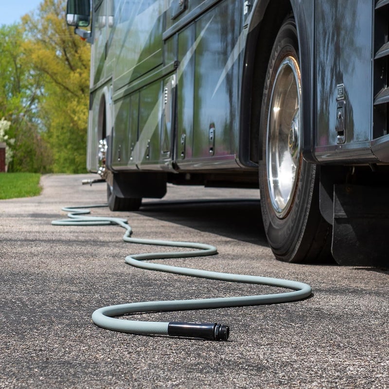 Flexzilla Colors Lead-In Garden Hose 5/8in. x 10ft., Lightweight All-Weather Water Hose, Durable and Flexible, Leak-Free Connections, Slate Gray - Image 4
