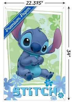 Trends International Disney Lilo And Stitch Flowers Wall Poster With Pushpins  - Image 3