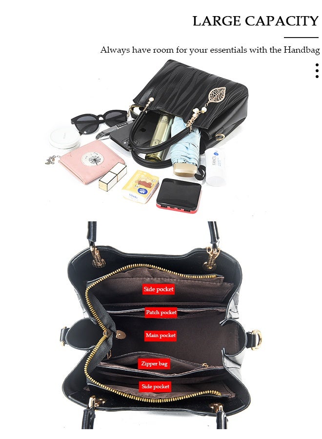 DUNISO Women's Fashion Handbag Faux Leather Crossbody Bag For Women Large Capacity Tote Bags Top Handle Satchel Fashionable Travel Shoulder Bag For Ladies - Image 5