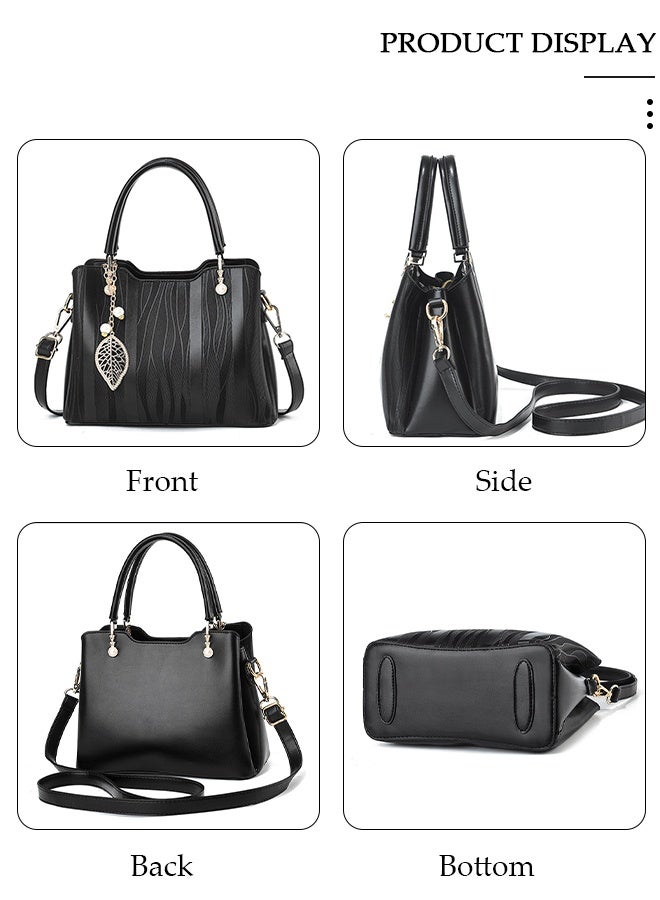 DUNISO Women's Fashion Handbag Faux Leather Crossbody Bag For Women Large Capacity Tote Bags Top Handle Satchel Fashionable Travel Shoulder Bag For Ladies - Image 2