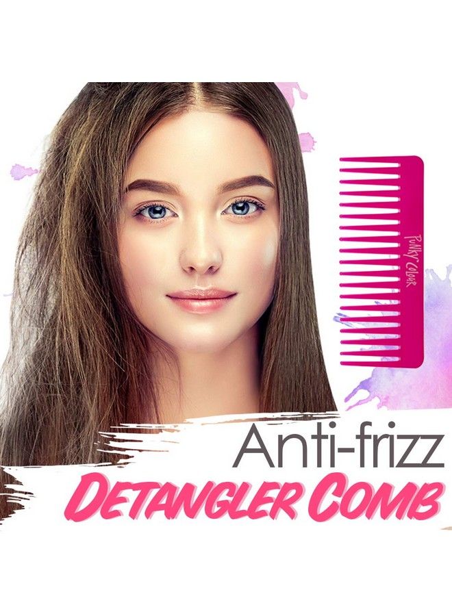 Punky Jm Widetooth Comb Pink No Handle Detangler Comb Detangles Hair Eliminates Mats Coils And Prevents Hair Breakage Works On Wet Or Dry Natural Thick Wavy And Curly Hairs - Image 3