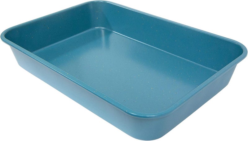 casaWare Grande Lasagna/Roaster Pan 18 x 12 x 3-Inch - Extra Large, Ceramic Coated NonStick (Blue Granite) - Image 2