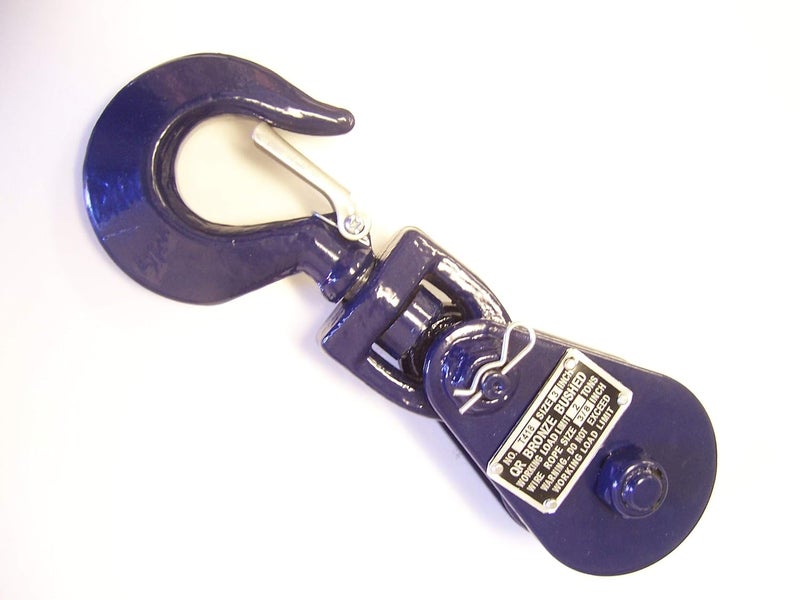 Snatch Block with Hook: 2, 4 and 8 Ton Capacity (2 Ton WLL)
