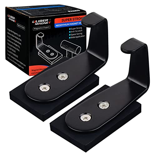 ULIBERMAGNET 2 Pack Magnetic Wreath Hanger Heavy Duty,Anti-Slip Rubber Coated Magnetic Hooks for Front Door Wreath,Coat,Bag,Umbrella,Towel,Christmas Halloween Decorations - Image 1