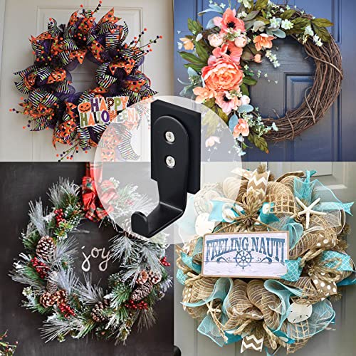 ULIBERMAGNET 2 Pack Magnetic Wreath Hanger Heavy Duty,Anti-Slip Rubber Coated Magnetic Hooks for Front Door Wreath,Coat,Bag,Umbrella,Towel,Christmas Halloween Decorations - Image 4