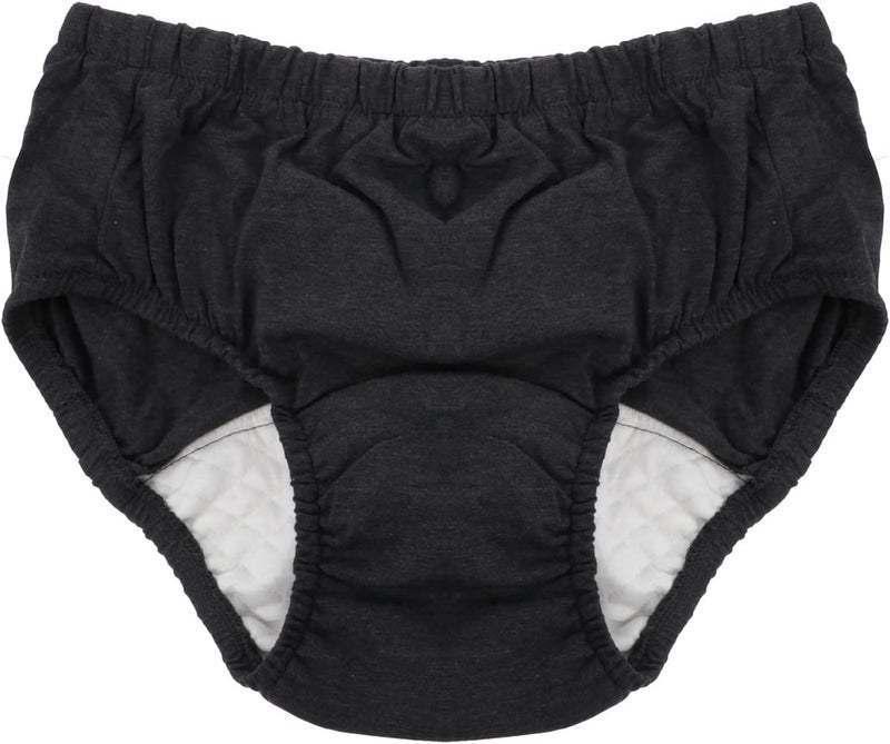 comfrt Waterproof Incontinence Underpants Incontinence Briefs Ultra Adult Diapers Pull- on Plastic Pants for Elderly Adult Men Women Dark Grey L - Image 1