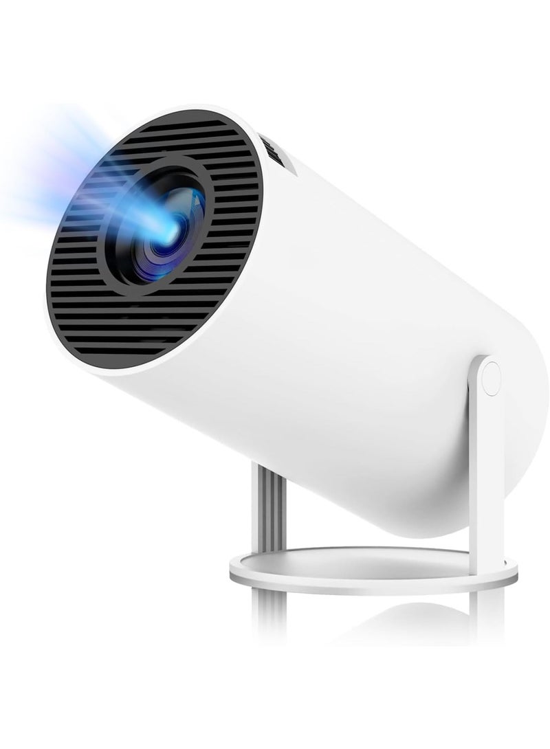 HY300 PRO Mini Portable Projector, Support 4K 1080P with Dual-Band WIFI6 5G Wireless 5.0 Bluetooth Android 11, 200 ANSI,180° Rotatable, Auto Keystone Correction, 35"-130" Screen Video Projector - Image 1