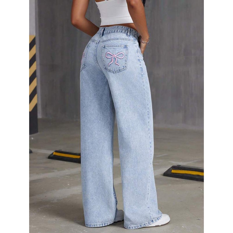 Unisex Casual Daily Denim Jeans - Image 2