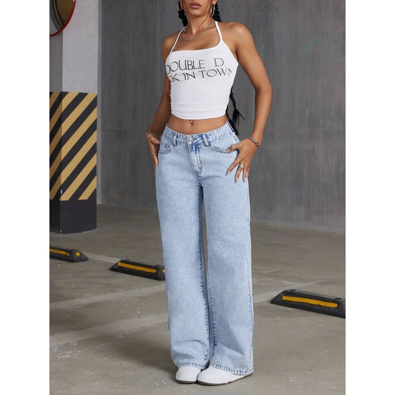 Unisex Casual Daily Denim Jeans - Image 4