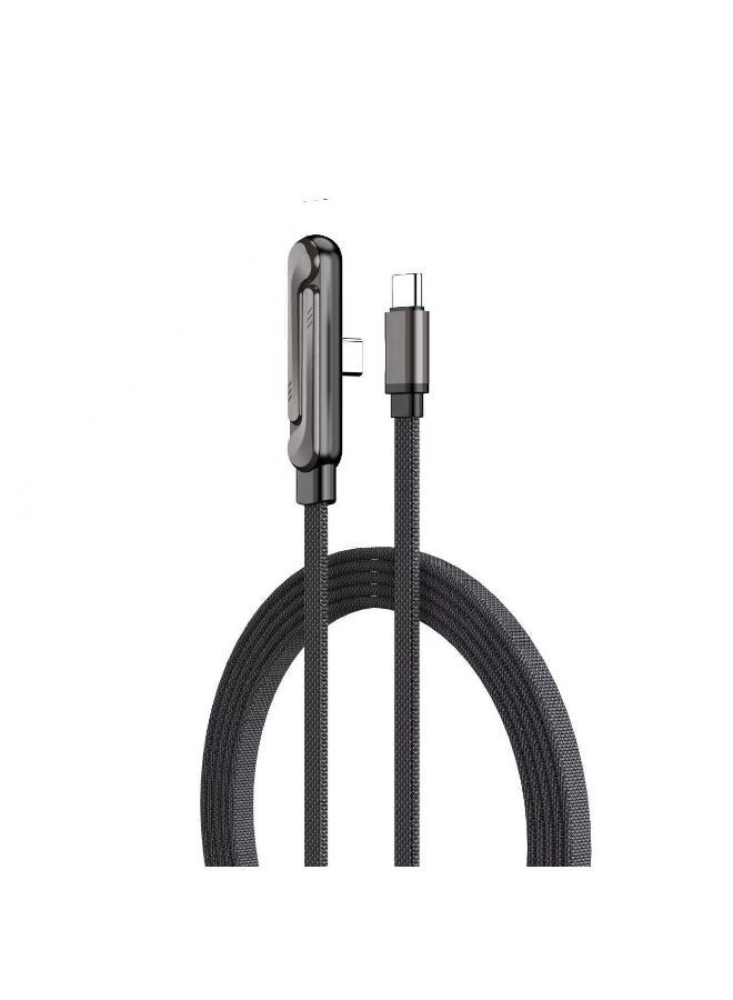 كابل شحن سريع 240 واط لدعامة الهاتف المحمول، من نوع Type-C، معدّل للألعاب الإلكترونية والتطبيقات المحمولة، داعم نسج - Image 1