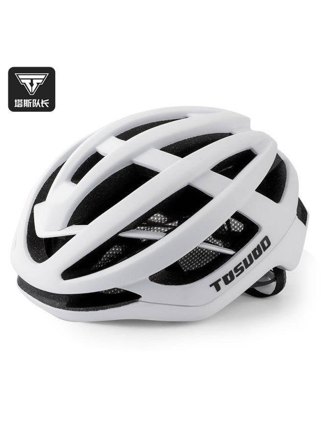 White Tosuod Cycling Helmet Keel Pneumatic Helmet Men's Mountain Road Cycling Wind-breaking Safety Helmet Cycling Equipment