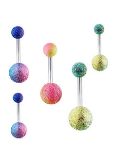5-Piece Stainless Steel Belly Button Ring Set