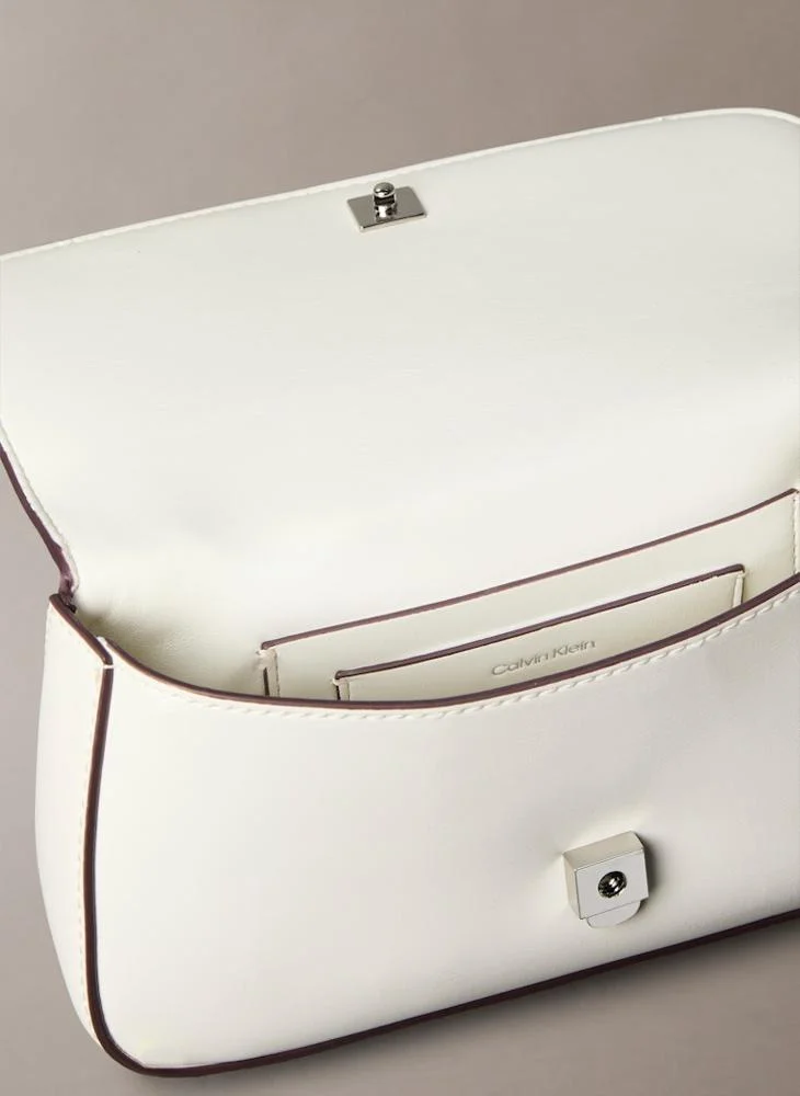 CALVIN KLEIN Logo Chain Detail Flap Over Crossbody