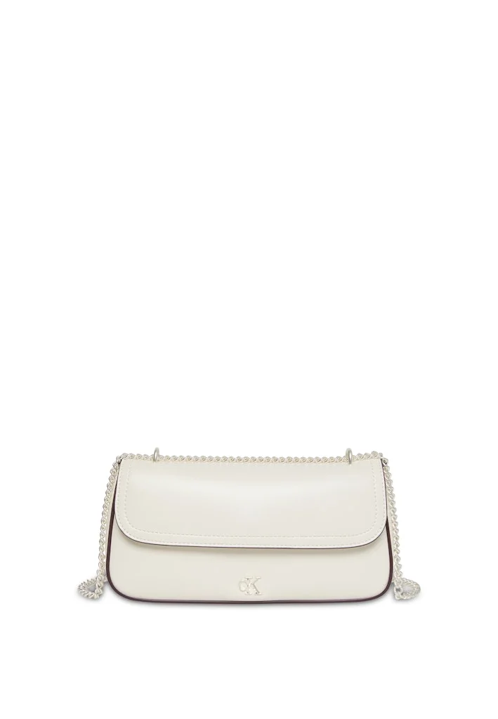 CALVIN KLEIN Logo Chain Detail Flap Over Crossbody