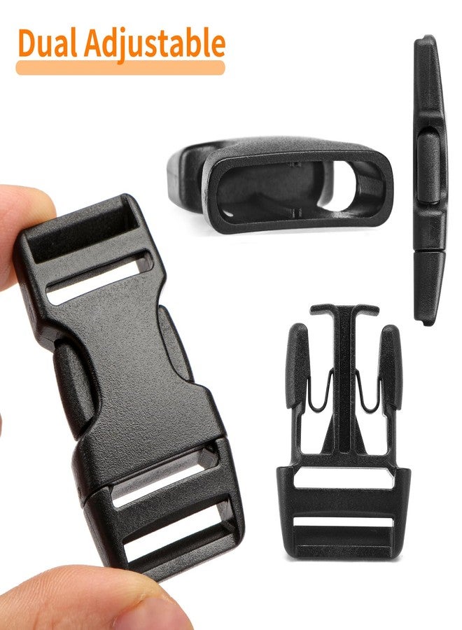 BEYOURD 3/4" Buckles and Straps Set: 6 Yards of Thick Nylon Webbing, 6-Pack Quick Side Release Adjustable Plastic Buckles, 12 Tri-Glide Slide Clips(3/4" Combo Set) - Image 3