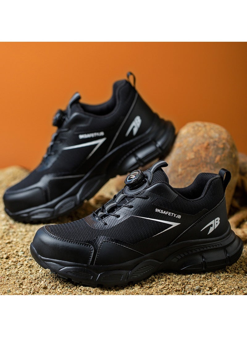 general Summer men's breathable safety shoes steel toe work shoes, anti-smash composite steel toe + puncture-proof Kevlar, durable, wear-resistant and breathable. - Image 1