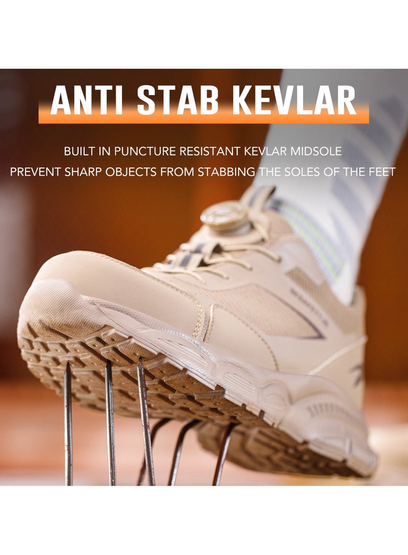 general Summer men's breathable safety shoes steel toe work shoes, anti-smash composite steel toe + puncture-proof Kevlar, durable, wear-resistant and breathable. - Image 5