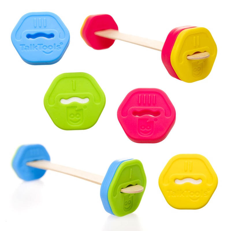 TalkTools Lip Gym with 100 Tongue Depressors Fun Lip Fitness Program Teachesm b p Assists withrProduction Quick Reference Chart Fits Standard Tongue Depressors No Harmful Toxins - Image 2