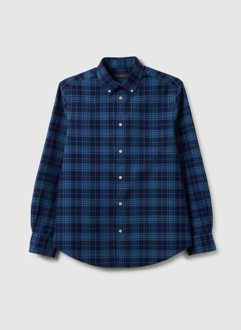 او في اس MULTICOLOUR PURE COTTON REGULAR FIT SHIRT