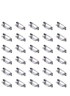 30Pcs Locking Pins Backs Safety Clasp Brooch, Badge Bar Jewelry Diy Craft Name Tags Toy Ribbon Corsages Costume Jewelry Making Sewing Felt Fabric Baby Shower Wedding