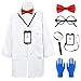 ZZIHAN Scientist Costume for Kids Mad Scientist Lab Coat Costume with Goggles Magnifying Glass Gloves Bow Tie for Boys Girls Dress Up Halloween Career Day School Play 78 Years - Image 3