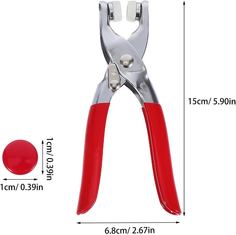 FELTECHELECTR DIY Clothes Repair Kit Stainless Steel Snap Fasteners with Installing Pliers Tool 101pcs Set for Sewing Clothing, Hats, and Handmade Accessories - Image 2