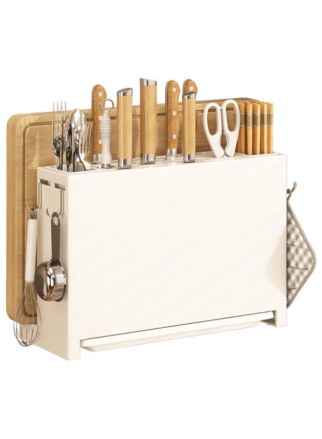 Canjiangjun Kitchen Storage Rack, Knife Holder, Countertop Multi-functional Organizer, Chopstick Holder, Cutting Board Rack, Table Carbon Steel Rack - Image 4