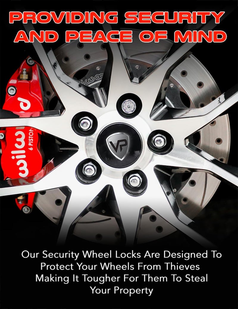 Veritek Performance Chrome Wheel Locks Set - Image 4
