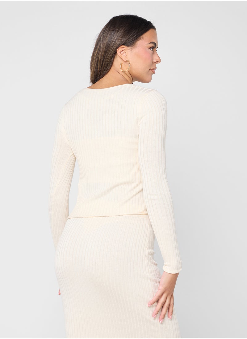 ONLY Tie Detailed Knitted Cardigan  - Image 2