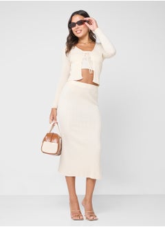 ONLY Tie Detailed Knitted Cardigan  - Image 4