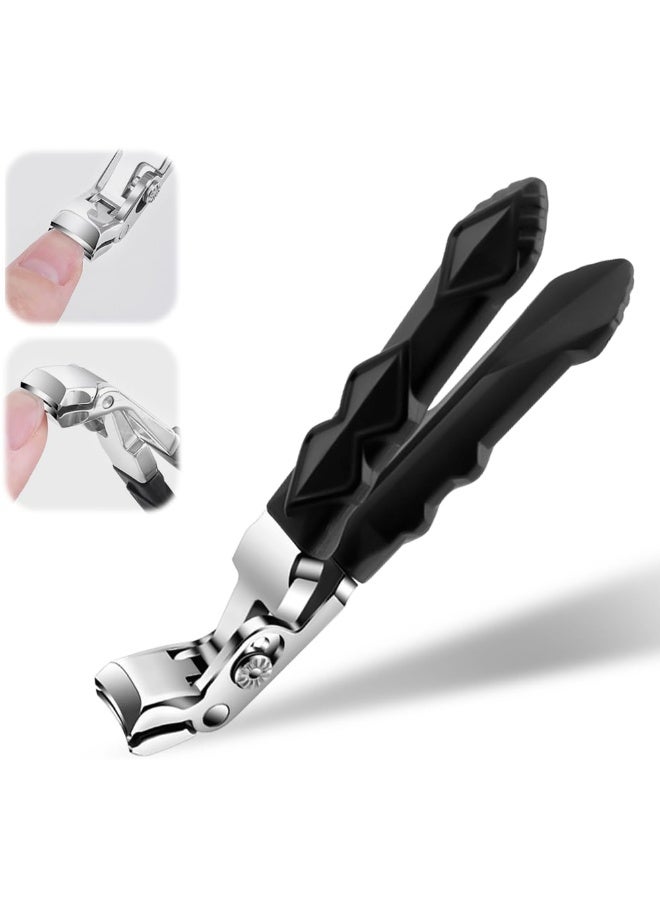Angled Head Nail Clippers for Seniors - Ergonomic Curved Toenail Clipper for Thick & Ingrown Toenails, Professional Stainless Steel Toe Nails Cutter for Men and Women  - Image 1