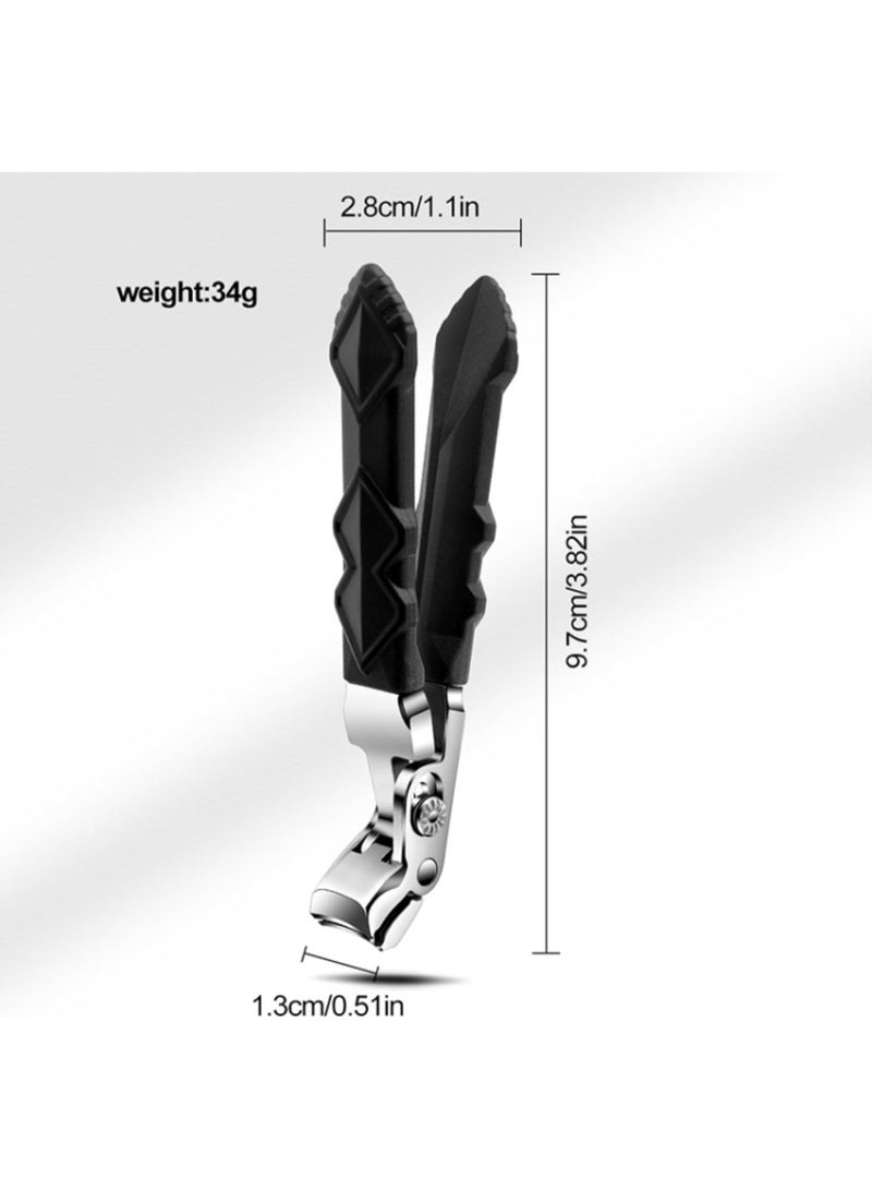 Angled Head Nail Clippers for Seniors - Ergonomic Curved Toenail Clipper for Thick & Ingrown Toenails, Professional Stainless Steel Toe Nails Cutter for Men and Women  - Image 2