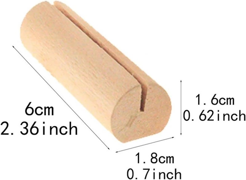 Wooden Sign Holder 20pcs Business Card Rack for Office Desk Storage Shelf Accessory Wooden Tabletop Organizer For Menu Display(A2) - Image 2