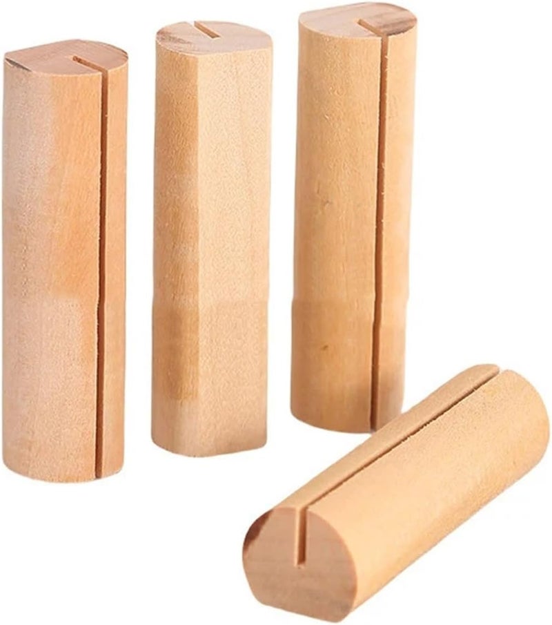 Wooden Sign Holder 20pcs Business Card Rack for Office Desk Storage Shelf Accessory Wooden Tabletop Organizer For Menu Display(A2) - Image 1
