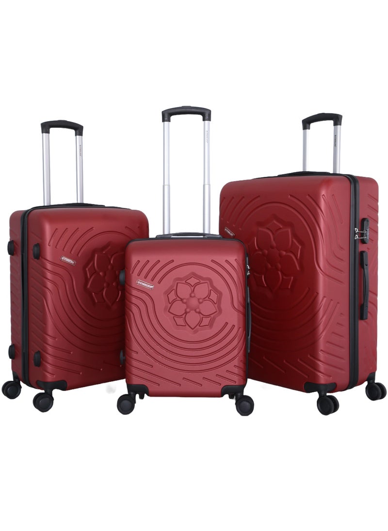 STARLIFE 3 Piece ABS Hard side Trolley Luggage Set Spinner Wheels with Number Lock  - Image 1