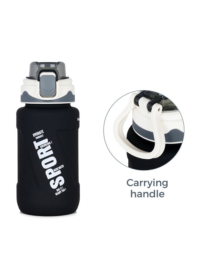 Nova kids Water Bottle With Straw 550 ML - Black - Image 5