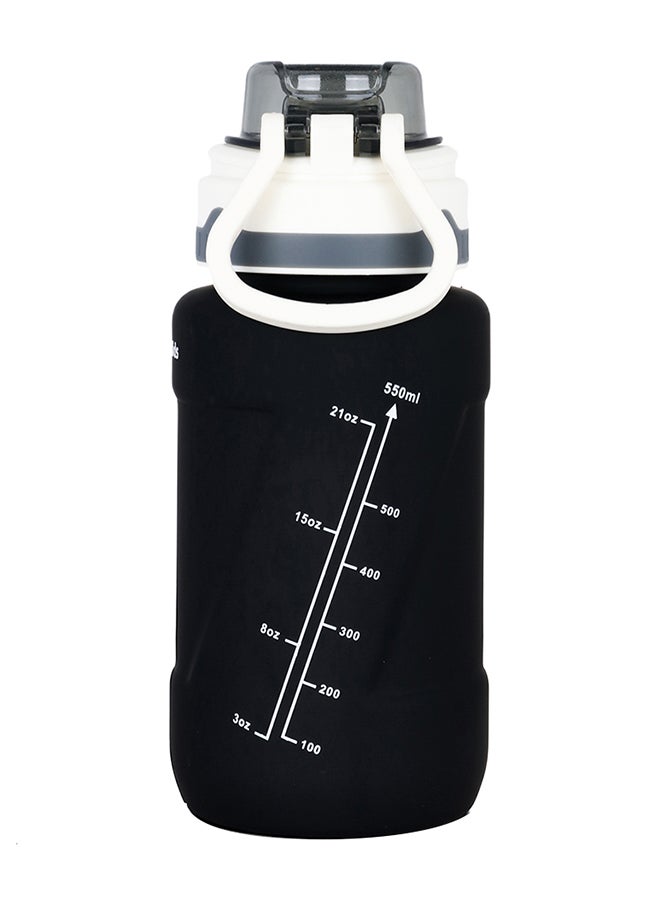 Nova kids Water Bottle With Straw 550 ML - Black - Image 2