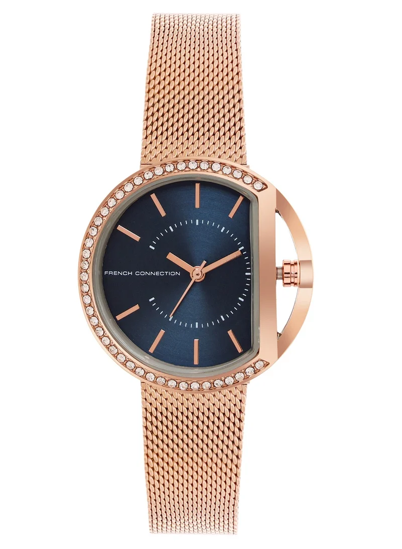 French Connection French Connection Women's Analog Watch With Rose Gold Stainless Steel Bracelet 34 mm FCN00031D