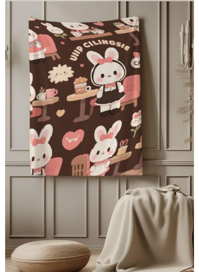 عام بطانية رقيقة من الفانيلا الكرتونية للأطفال والرضع (دافئة ومريحة، ومناسبة للنوم والألعاب) 70 سم * 100 سم - Image 1